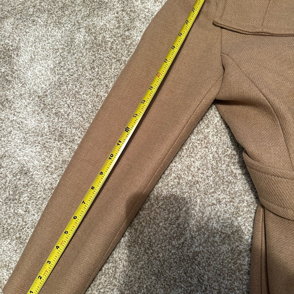 Mango: Brown Woolen Coat with Belt (barely worn) - Picture 5 of 7